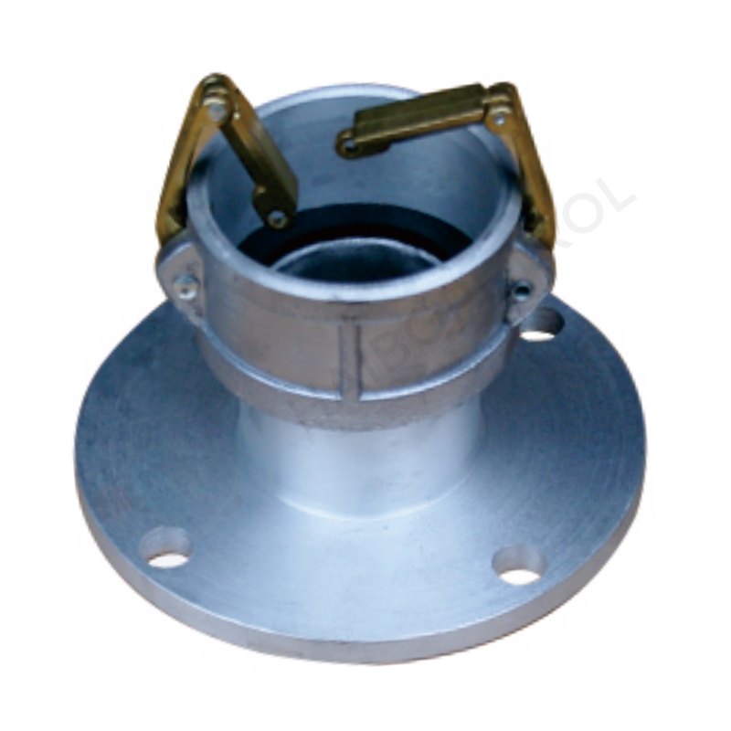 铝法兰 x 可锁黄铜手柄母凸轮锁耦合器 – 安全工业液体和燃料转移解决方案