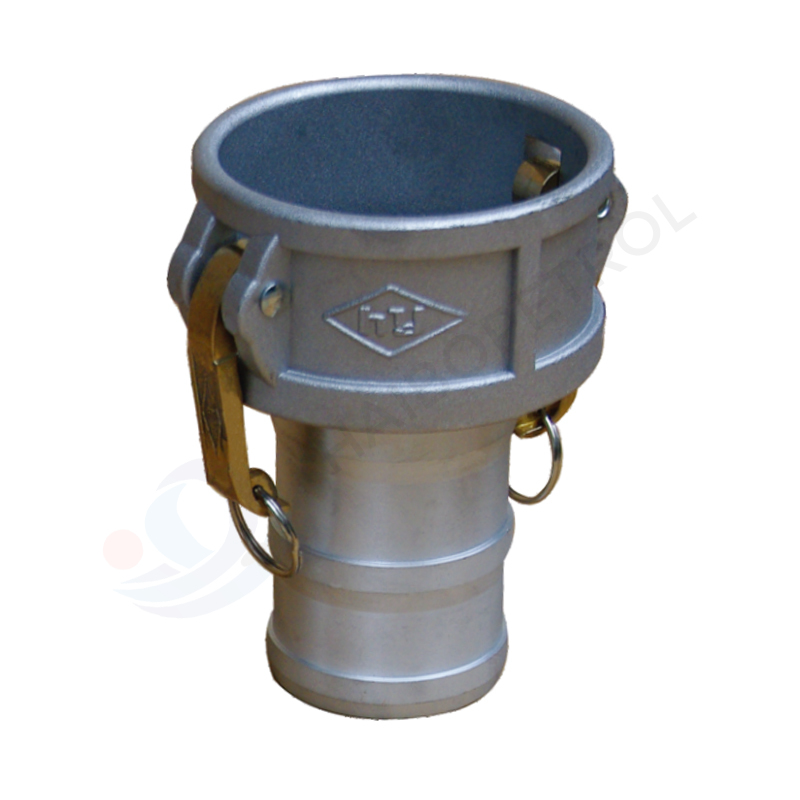 铝制母凸轮锁适配器,带可变软管尾,用于工业流体输送